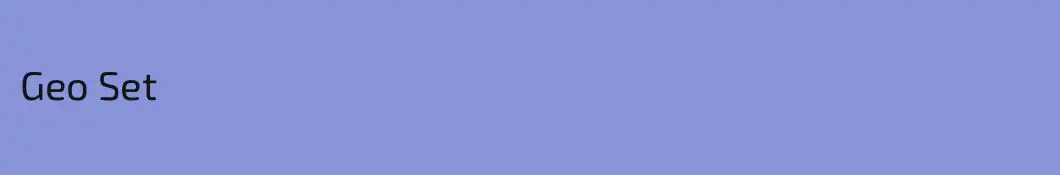 Geo Set